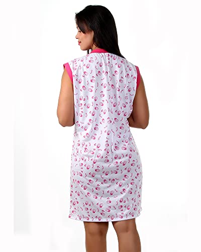 Kit 3 Camisola Amamentação com Botão Aberta Pós Cirurgia Feminina Malha Isa Lingerie (GG)