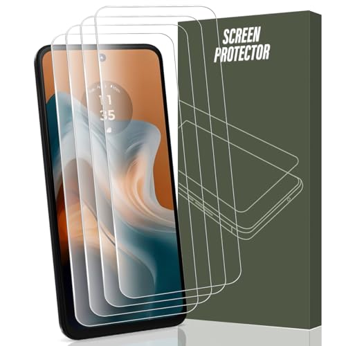 Gelaasso 4 Stück für Motorola Moto G34 für Panzerglas, 9H Festigkeit Hartglas Anti-Kratzen Panzer Schutz Glas, Anti-Fingerabdruck Folie Panzerfolie, Hüllefre&lich, HD Klar Bildschirmschutz Schutzfolie