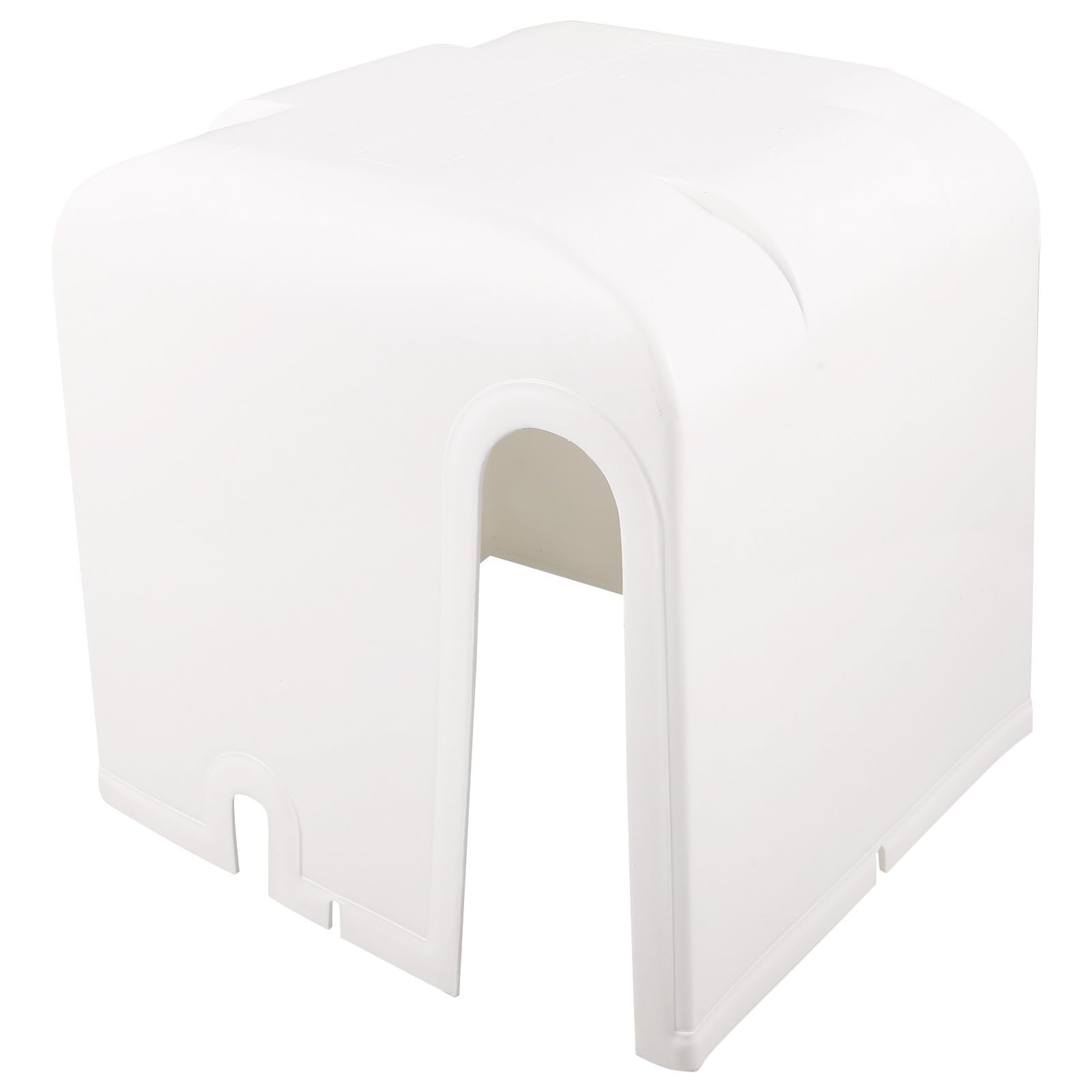 Homoyoyo Cubierta de Protección para Motor Exterior, Cubierta de Lluvia para Bomba de Agua de Jardín y Bomba de Piscina Elevada, Plástico Blanco, Diseño de Ventilación, Compatible
