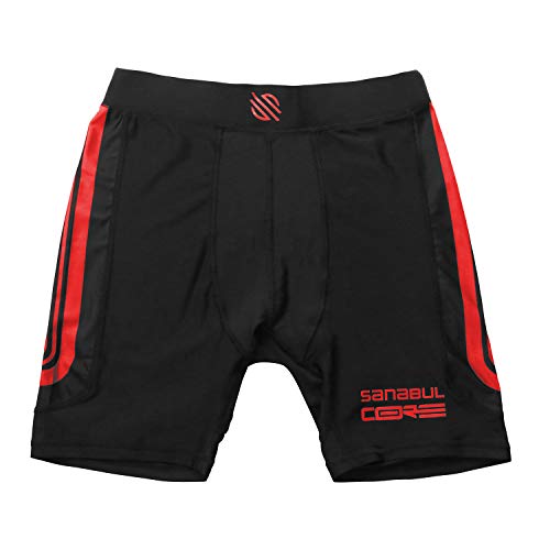 Pantalones cortos de compresión Sanabul Core para running y rutinas de gimnasio L 3