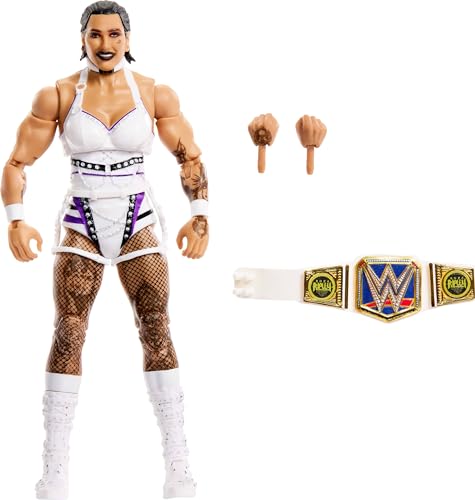 Mattel WWE Elite Action Figure & Accessories Series #110 Rhea Ripley 6-inch Collectible with 25 Articulation Points & Swappable Hands