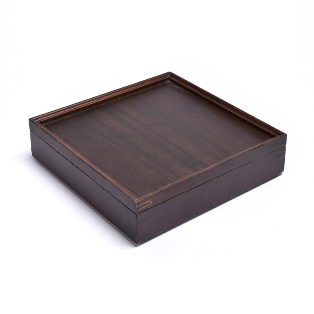 Lata de té Caja de Almacenamiento té a Granel con cajones Multicapa for el hogar Juego Chino Pastel Carrito de té(Square Single-Layer)