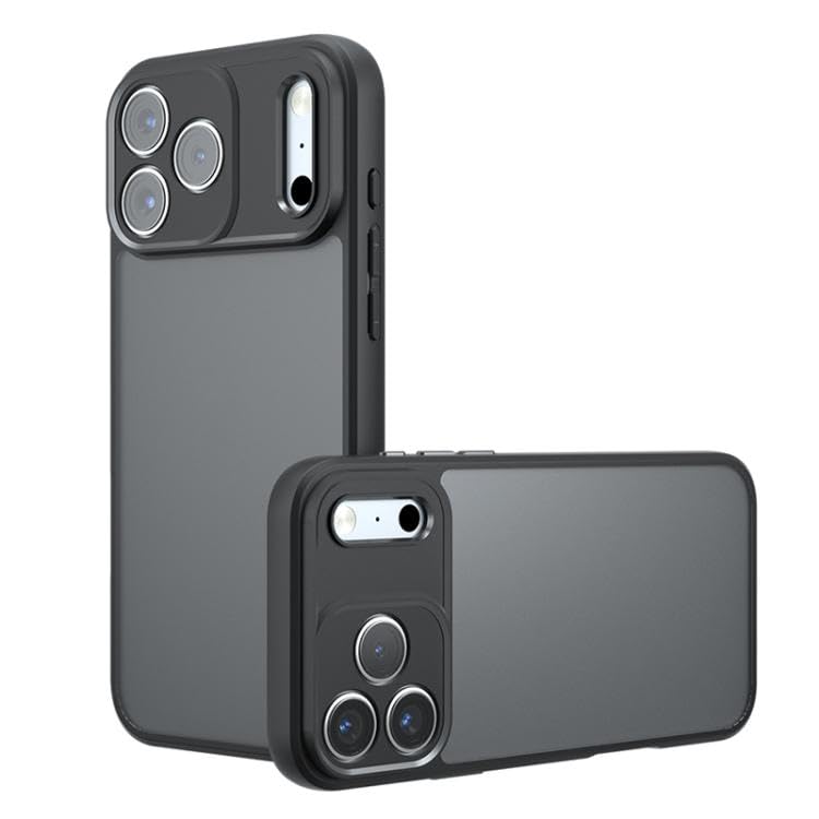 Image of Matte PC+TPU Phone Case for iPhone 17 Pro Max, Black | Air Bag Corner Protection, Anti-Fingerprint, Never Turns Yellow, Micro Arc Edge, Camera Lens Guard