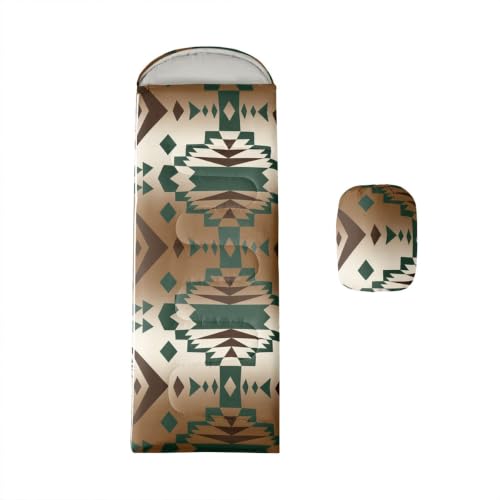 Erosebridal Western Geometric Sleeping Bag Aztec Ethnic Camping Sleeping Bag with Compression Sack miniatura 1