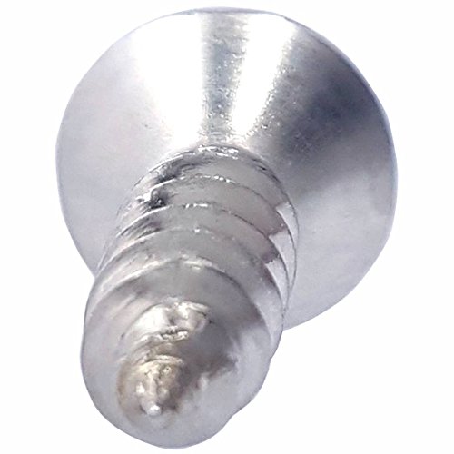 #8 x 5/8" Flat Head Wood Screws, Phillips Drive, Type 316 Marine Grade Stainless Steel, Full Thread, Bright Finish, Quantity 100 By Fastenere