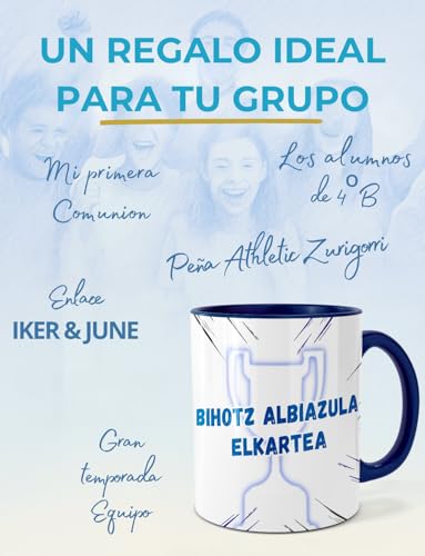 Taza Alaves Personalizada Fútbol Nombre Número Y Dedicatoria Equipaciones 24/25 Cerámica, Regalo Original Para Aficionados De Equipos Apta Microondas Lavavajillas Té Café