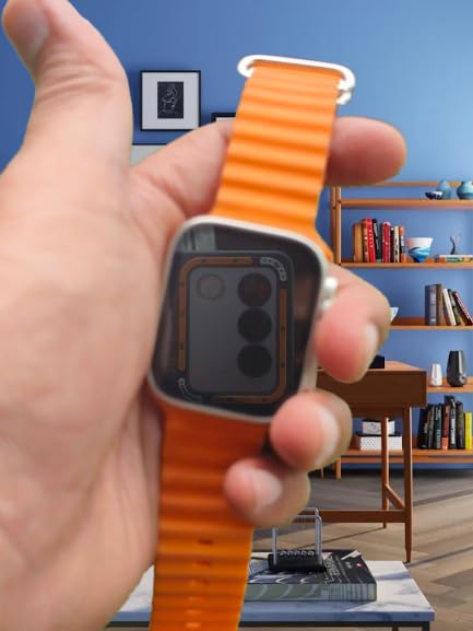 T800 Smart Watch, Touchscreen Display, Fitness Tracker, Compatible with Android, Bluetooth Connectivity (Orange)