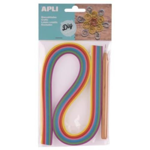 Lot de 5 Set de quilling incl. 120 bandes 5 x 540 mm, coloris assortis (8) + outil