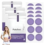 90 Pièces Patchs Corps Naturels, Patchs Bien Être à Base de Plantes, Ultra Fins et Discrets, Confortables pour la Peau, Femmes et Hommes (Violet)