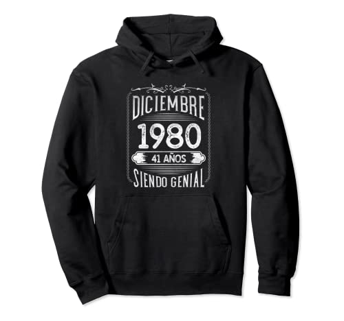 Nacido En Diciembre 1980 41 años Regalo Cumpleaños Hombre Sudadera con Capucha