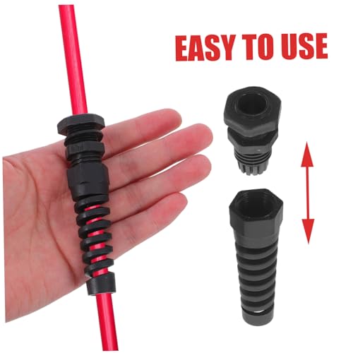 Conectores de nailon negro Gatuida para solucionar tirones de cables de 4-8mm en maquinaria 4