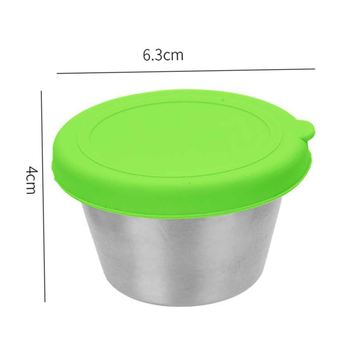 HOLIDYOYO 6pcs Sauce Cup with Lid Appetizer Dish Sauce Cups with Lids Sauce Cups Bowls Dipping Bowls for Restaurant Dipping Sauce Dishes Appetizers Household Dipping Bowl Stainless Steel