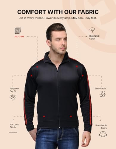 Image of Scott International Jackets for Men | Winter wear | Men's Polyester Full Sleeve Zip with Pocket | Men Jackets
