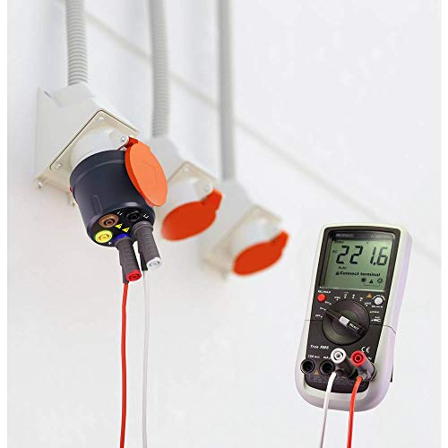 VOLTCRAFT VMA-3L 32 Messadapter CEE-Stecker 32 A 5polig - Buchse 4 mm Dunkelgrau, Rot