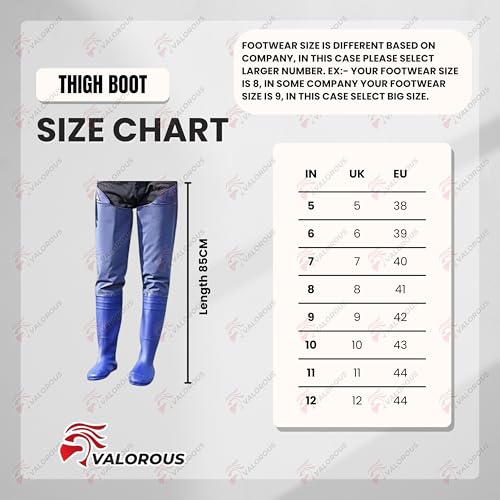 Image of valorous Farmers Thigh Long Height Gumboots for Farmers Safety Natural Pvc & Latex Material | Navy Blue Waterproof Paddy Field & Agriculture Boot | Durable Long Gumboots 85cm