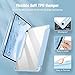 Fintie Hybrid Slim Case for Samsung Galaxy Tab S10 Lite/ S10 FE/ S9 FE 10.9 Inch/Tab S9 11 Inch with S Pen Holder, Shockproof Cover with Clear Transparent Back Shell, Auto Wake/Sleep, Blue