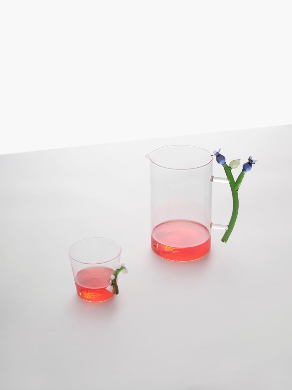 Ichendorf Milano Brocca, Fiore Blu, Collezione Botanica, 150 cl, Vetro Borosilicato, Fatto a Mano