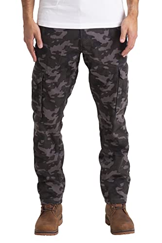 Mens Cargo Combat Work Pants Camouflage Relaxed Casual Cotton 6 Pockets Construction Workwear Pants Sizes 32W-44W