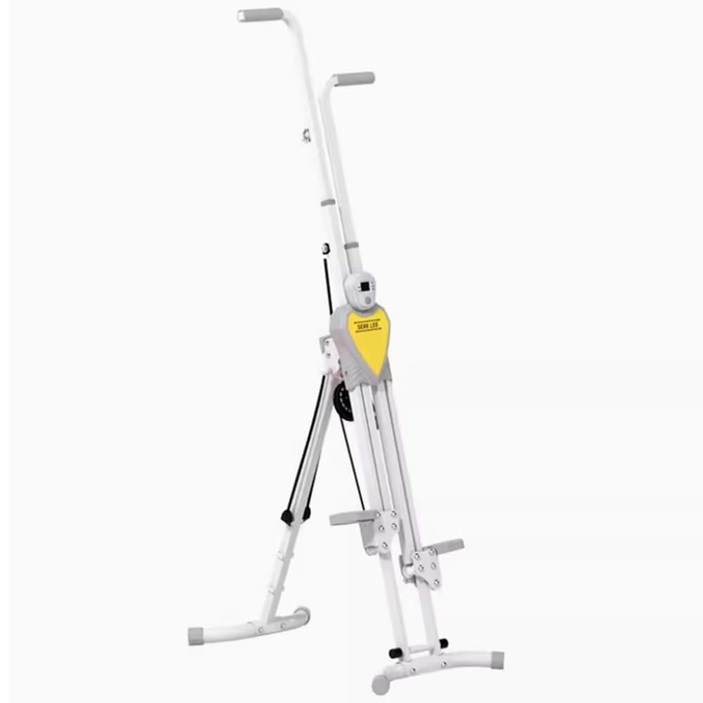 Stair Climber, Rock Climbing Machine, Resistance Stair Stepper, Foldable Step Machine, Height Adjustable Stepper with Handlebar, Vertical Climbing Cardio Exercise Machine for Home and Office Exercises