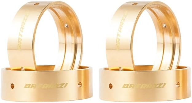 RC Parts RC Crawler Truck Parts: Brass Wheel Weights V2 for 1.9" Aluminum D-Hole Beadlock Wheels (4pcs)