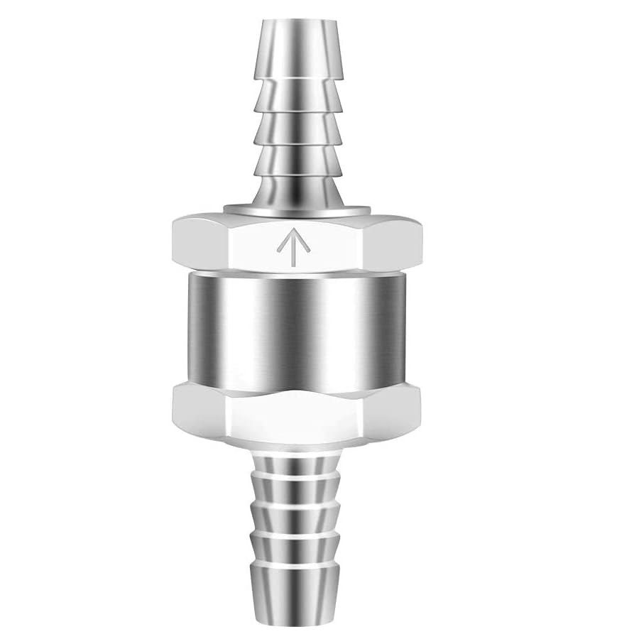 AUTOZOCO Válvula de Retención de Combustible, Válvula de no retorno de combustible, Unidireccional sin Retorno, Presión de trabajo 2.9-87 psi (0.2-6 bar), Temperatura de operación 30º a 130º, 8 mm