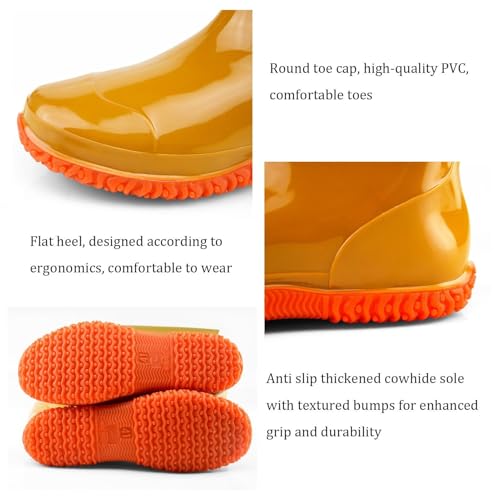 JCWGLY Watstiefel Watstiefel Für Herren Und Damen, Für Angeln Und Jagen, Leichte wasserdichte Hüftstiefel Aus PVC, Für Den Außenbereich, Kniehoch, 60 cm(43 EU)