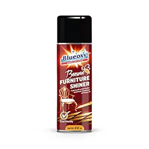 BLUEOXY Beeswax Furniture Shiner| Used for all Furniture Finishes | Wood Furniture Polish & Conditioner with Orange Oil Base| Aerosol | 430 ML | QTY 1