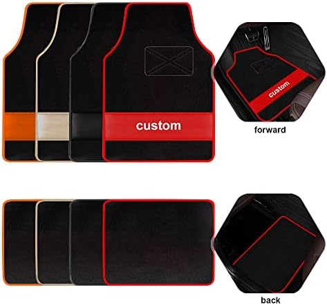 Miniatura 2 de Custom Carpet Heavy Duty Set Automotive Fit for Monza Convertible,Classic Car Floor Mat All Weather Floor Mats with Anti-Slip Heel Pad,red