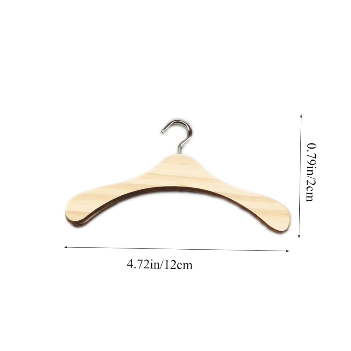 NAMOARLY Professional Wooden Doll Clothes Hangers 12pcs Doll Outfit Racks for Boys and Girls' Toy Room