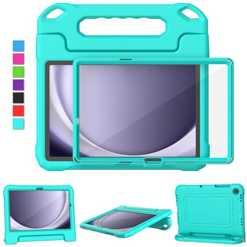 MOXOTEK Kids Case for Samsung Galaxy Tab A11 Plus 2025 / A9 Plus 2023 11" Tablet, Durable Shockproof Handle Stand Protective Cover with Screen Protector for Galaxy Tab A11+/A9+ 11 Inch, Cyan by MOXOTEK - Used condition - US$12.53