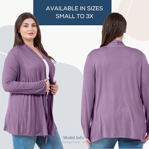 Image of Azules Long Sleeve Womens Cardigan, Thin Flowy Rayon Sweater Lightweight Cardigan for Casual or Dressy Outfits