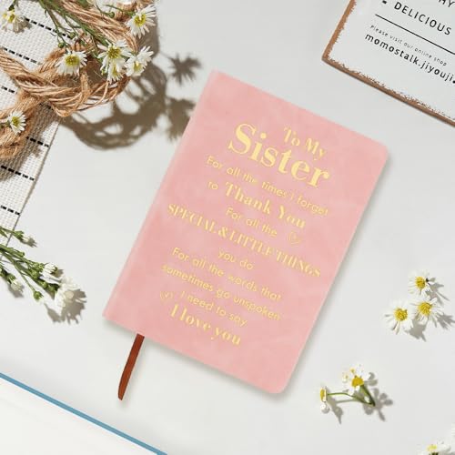 Image of Gifts for Sister - Sister Birthday Gifts,Christmas Gift for Sisters Mothers Day Funny Unique Cool Valentines Day Gift Ideas from Big Sisters Adult Brothers,Leather Journal Notebooks
