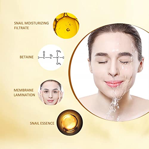 Snail Essence Facial Mask Sheet Deep Moisturizing Rich 100% Silk sheet, Anti-aging, Anti-Wrinkle, Deep Hydration, Snail Secretion Filtrate Facial Skin Care 5 Pcs - Image 4