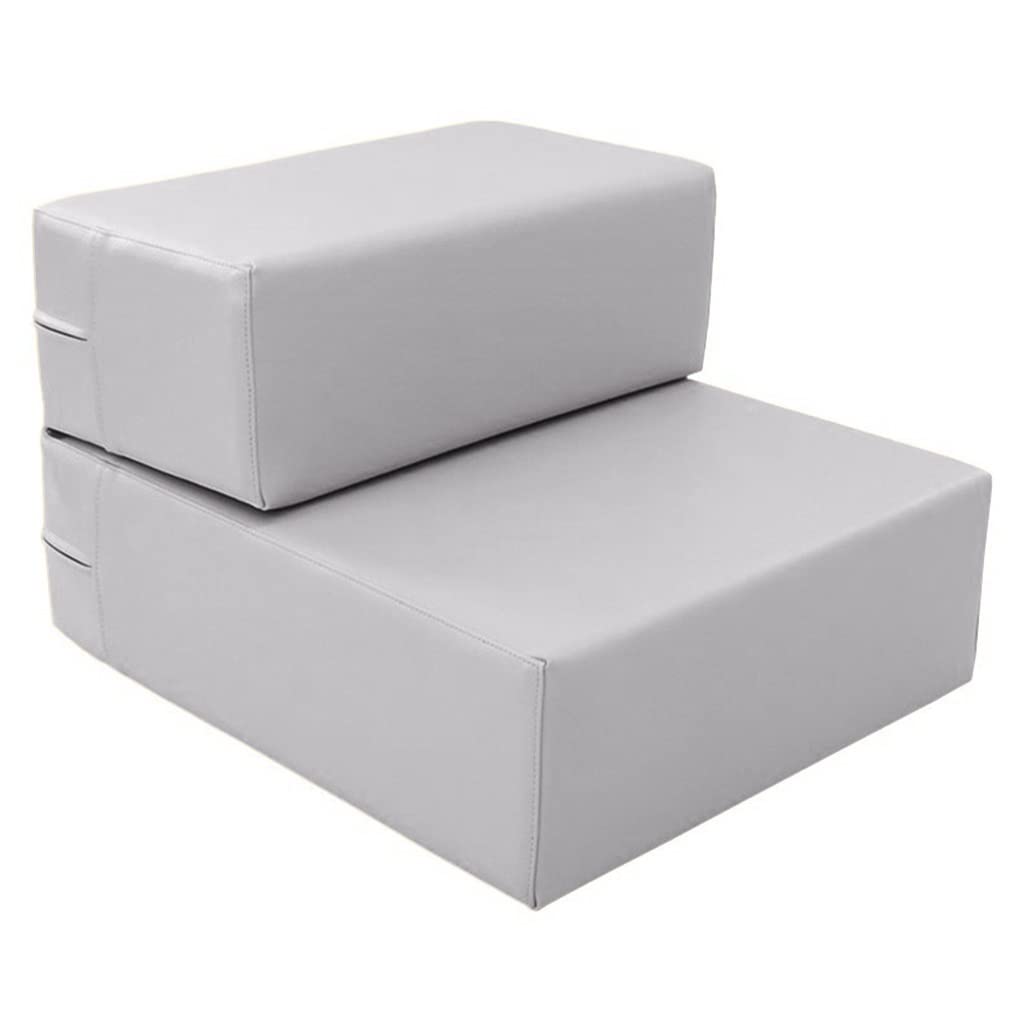 Inicio Escaleras para Mascotas Escaleras para Perros de 2 Escalones Esponja de Alta Densidad Escalones para Mascotas para Gatos Escalones para Perros, 44 * 40 * 32 cm (Light Gray 44 * 40 * 32cm)