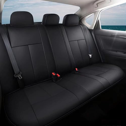 Image of AOMSAZTO Custom Fit Car Seat Covers for Nissan Altima: 2013 2014 2015 2016 2017 2018 S SV SR 2017-2018 SL Full Set Faux Leather Waterproof Car Seat Covers Black