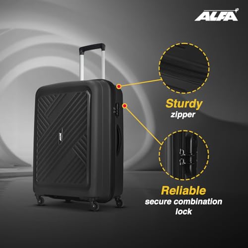Image of ALFA by VIP Rhino Set of 2 Trolley Bag 55, 65cm | Hard Luggage| Smooth 4-Wheel Suitcase| Combination Lock with Secured Zip| Sturdy Push Button | 3-Year Warranty