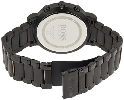 Hugo Boss Stainless Steel Analog Black Dial Men Watch-1513780, Black Band - Image 2