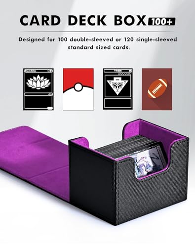 image for ZLCA Card Deck Box for Trading Cards, MTG Commander Deck Box Holds 120