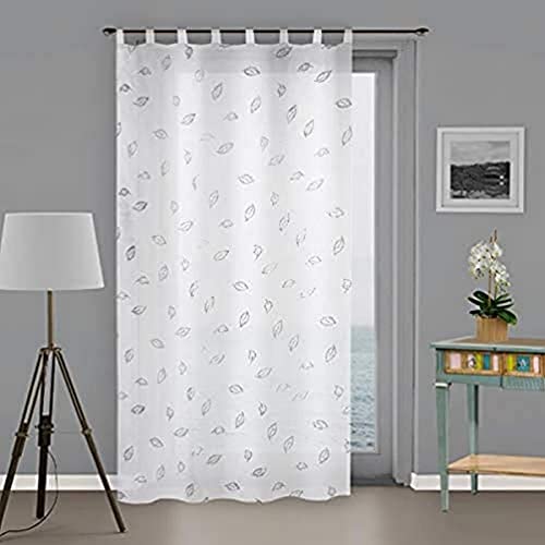 Soleil d'ocre Laurene Curtain Polyester White 140 x 250 cm, W 53.1" x L 98.4" (1 Panels)