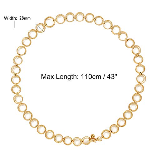 Whippy O-Ring Metal Waist Chain Women Girls Adjustable Body Link Belts Fashion Belly Jewelry For Jeans Dresses Gold #TOP6