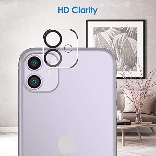 Image of JETech Privacy Screen Protector for iPhone 11 6.1-Inch with Camera Lens Protector, Anti Spy Tempered Glass Film, 2-Pack Each
