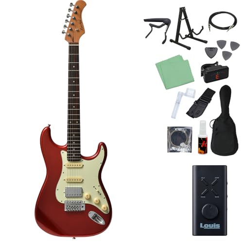 Amazon | Bacchus BST-2-RSM/R エレキギター初心者14点セット