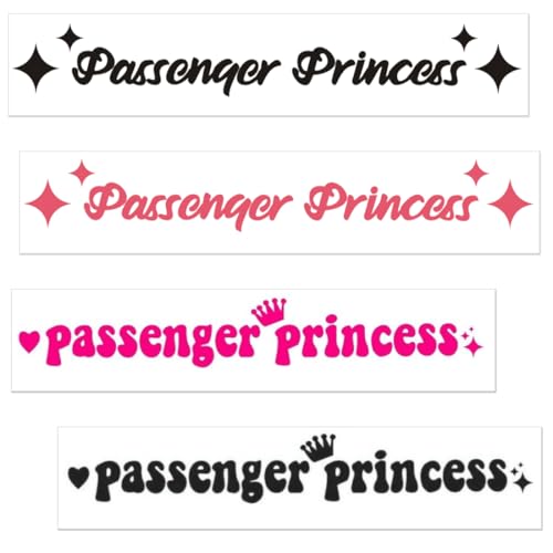 JEYORZY 4pcs Autocollant Rétroviseur Voiture, Passager Princesse Sticker, Drôle Rétroviseur Autocollant, Accessoires de Décoration pour Fenêtre,...