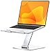 CIRYCASE Adjustable Laptop Stand, Aluminum Fast Cooling Laptop Riser for Desk, Ergonomic Foldable & Portable Computer Stand Holder Compatible with MacBook Air/Pro, HP 10-16" Notebooks