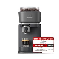 Philips Baristina Espressomaschine - Real Espresso, made simple. Kompakte Kaffeemaschine, Schwarzgrau mit schwarzgrauem Siebträger, 16-bar-Pumpendruck, automatisches Mahlwerk, Cafe Crema (BAR300/60) – Ansicht 2