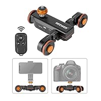 NEEWER 3 Räder Drahtloser Videokamera Stativ Dolly,3 Gang Motorisierte Elektrische Schiene Dolly Auto mit Fernbedienung,Kompatibel mit DSLR Kamera Camcorder Gopro iPhone Smartphone(Schwarz)