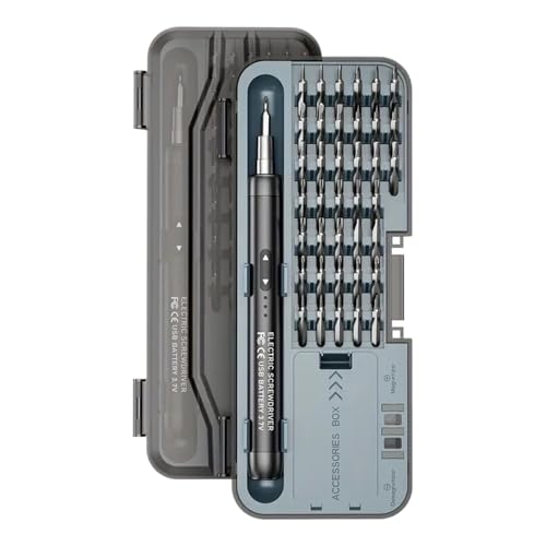 Juego de destornilladores de precisión – Kit de herramientas de reparación recargable USB inalámbrico de 5 pulgadas, controlador eléctrico compacto, de puntas magnéticas, solución de