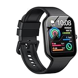 Montre Connectée Homme Femme, 1.96"HD Smartwatch Moniteur Sommeil Fréquence Cardiaque Podomètre, 113+ Sportifs Montre Intelligente avec Appel Bluetooth, Etanche IP68 Montre Sport pour Android iOS Noir