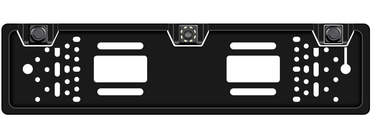 Portatarga Con Telecamera Posteriore E Sensori - Videocamera 8 LED Per Parcheggio, Angolo 170° - Foto 10