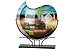 Produktbild GILDE GLAS art Vase auf Ständer - Deko Wohnzimmer - handbemalt 47,5 cm